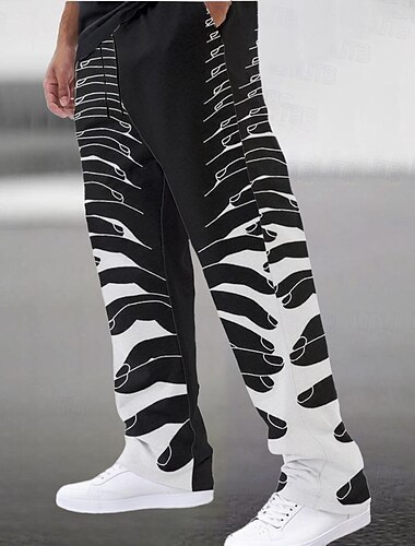  Per uomo Joggers Pantaloni della tuta a gamba dritta Coulisse Tasca Grafico Orrore gotico Costumi Halloween Lunghezza intera All'aperto Feste Casuale Orrore Nero Micro-elastico