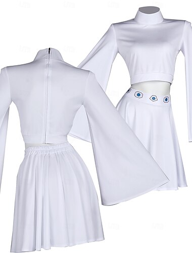  Stjärnornas krig Prinsessan Leia Organa av Alderaan Cosplay-kostym Kläder Cosplay kostym Film-cosplay for Dam Vuxna Karnival Fest / afton Möhippa