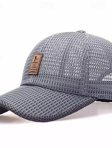 Herren Baseballkappe Sonnenhut Visier Sonnenschutz Atmungsaktiv für Angeln Strand Camping / Wandern / Höhlenforschung Einfarbig Polyester Sommer