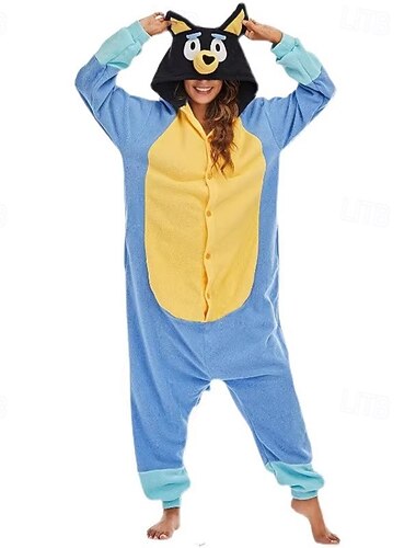  Dospělé Zvíře Kostým Onesie Karnevalový kostým Komiks Modrý pes Overalová pyžama Kigurumi pyžamo Přívěšky Legrační kostým Pro Dámy a pánové Karneval Karikatura