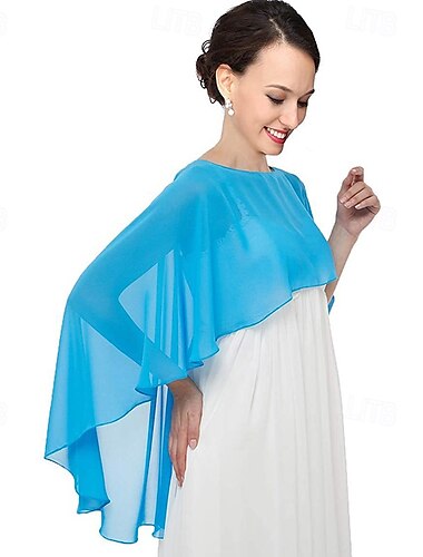  transparente Schals und Tücher für Abendkleider, Chiffon-Capes für Damen, weicher Überwurf für die Hochzeit