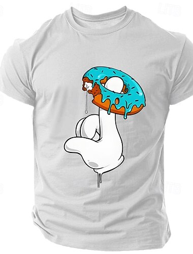  Herr Rolig T-shirt T-tröja 100 % bomull Kortärmad Grafisk Skjorta Svart Vit Armégrön Bekväm t-shirt Gata Utomhussport Modedesignerkläder