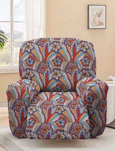  Stretch-Bezug für Relaxsessel mit Blumenmuster, hochwertiger Stoffbezug mit elastischem Design für eine perfekte Passform und stilvollen Schutz Ihrer Möbel