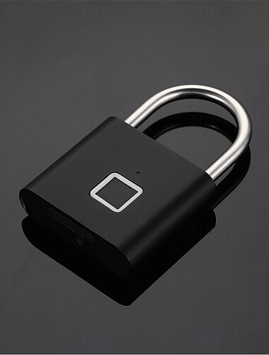  Fingerabdruckschloss, schlüsselloses, wasserdichtes, diebstahlsicheres Smart Lock, Fingerabdruck-Vorhängeschloss, Zinklegierung, intelligentes elektronisches Sicherheitstürschloss