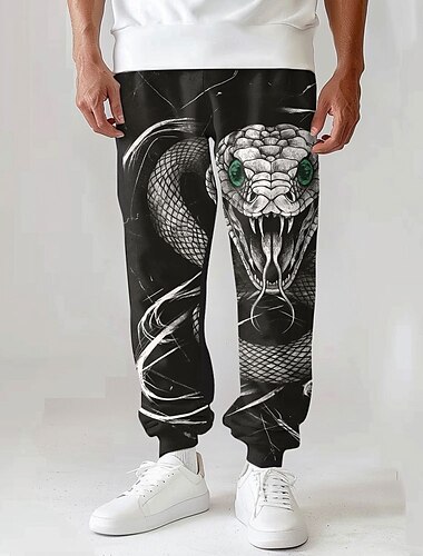  Herren Jogginghose Trainingshose Jogginghose Jogger 3D-Druck Totenkopf Motiv In voller Länge Party Täglich Brautkleider schlicht Schwarz Mikro-elastisch