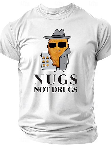  Herr Bokstavstryck Rolig T-shirt T-tröja 100 % bomull Kortärmad Grafisk Skjorta Vit Ljusblå Bekväm t-shirt Gata Utomhussport Modedesignerkläder