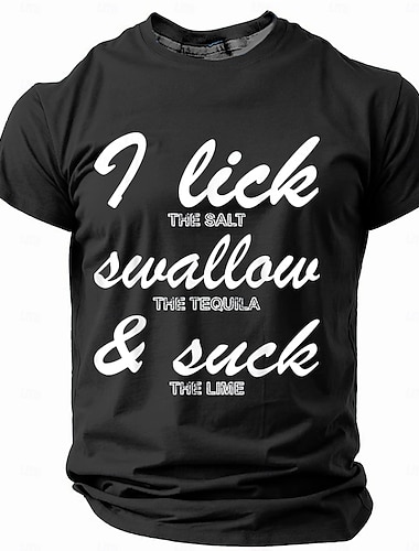  Herrarnas Jag Licker Svalar Sug T Shirt Vuxen Humor Tee Kortärmad T Shirt 3D Tryckt Crew Neck Skjorta Avslappnad Gatustil Sport Utomhus Semester Sommar Klädsel
