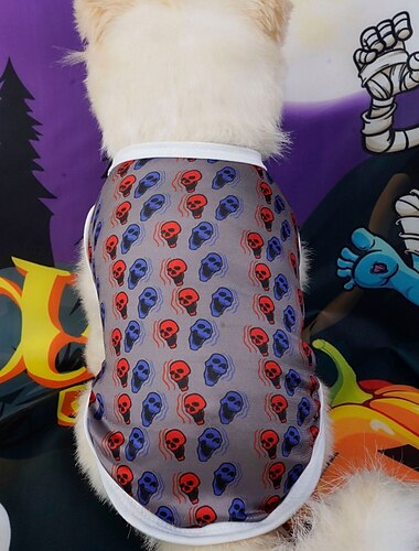  Hunde Halloweenkostüm Hunde-Kostüm Skelett / Totenkopf Kürbis Kuschelig Weich Halloween Karneval Party Kleidungs-Outfits für Hundewelpen