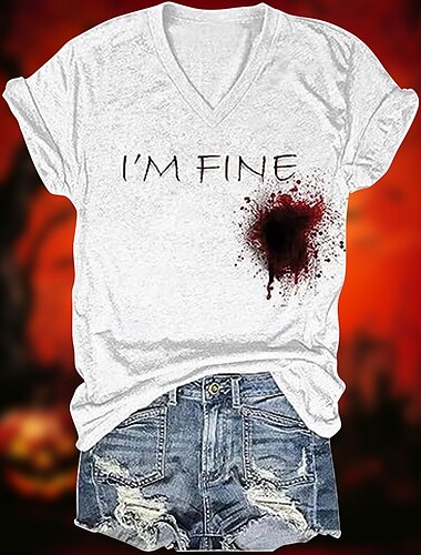  Halloween Blut Sangue T-Shirt-Ärmel Bedruckt Grafik Für Paar Herren Damen Erwachsene Halloween Karneval Maskerade Heißprägen Casual