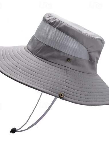  Męskie Kapelusz bucket Kapelusz Dziki rondo kapelusz Czarny Wino Poliester Niejednolita całość Moda Codzienny Na zewnątrz Codzienny Wędkarstwo Kolorowy blok Filtr przeciwsłoneczny Oddychający