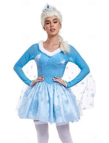  アナと雪の女王 おとぎ話 プリンセス エルサ ドレス コスチューム セクシーコスチューム 着飾る 映画コスプレ for 女性用 大人 マスカレード バチェロレッテパーティー