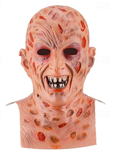  Halloween Freddy Krueger Naamio Halloween rekvisiitta Aikuisten Miesten Kauhu Pelottava puku Halloween Karnevaali Helppo karnevaaliasu