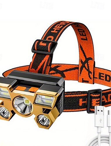  LED-Scheinwerfer USB wiederaufladbare wasserdichte LED-Stirnlampe für Outdoor-Camping-Abenteuer