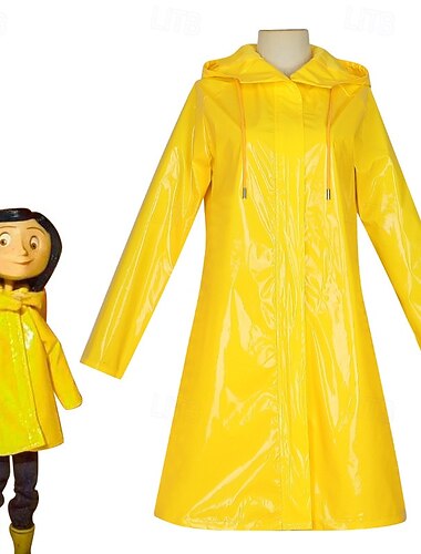  Coraline Cosplay Päälystakki Cosplay Elokuva-cosplay for Naisten Aikuisten Naamiaiset Suoritus Naamiaiset