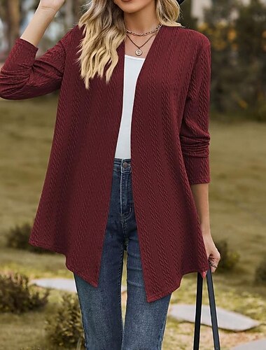  Damen Mantel Party Patchwork Feste Farbe Windundurchlässig Modisch Lockere Passform Oberbekleidung Langarm Herbst Schwarz S