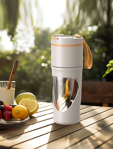 Tragbarer, per USB aufladbarer Mixer, abnehmbarer 13,53-oz-Entsafterbecher für Smoothies, Milchshakes und Saft, keine Heizfunktion, Entsafterbecher mit 4000 mAh