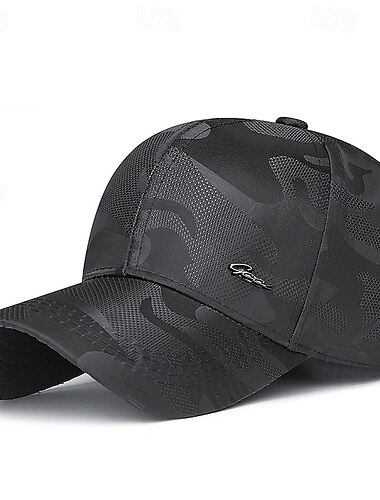  Herren Baseballkappe Sonnenhut Visier Sonnenschutz Atmungsaktiv für Angeln Strand Camping / Wandern / Höhlenforschung Tarnung Polyester Sommer