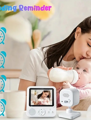  Monitor de bebé 1 mp Píxeles efectivos Cámara IR 330 ° Ángulo de Visión 5 m Rango de Visión Nocturna