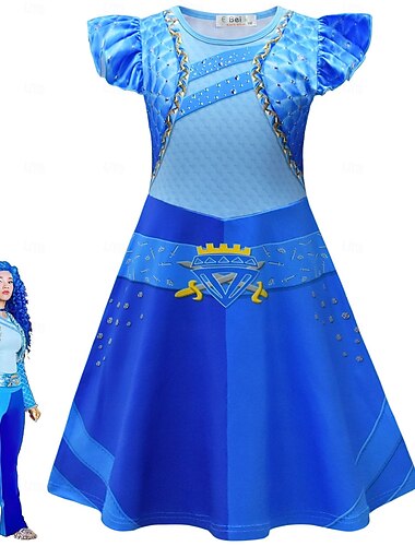  Potomkowie Powstanie czerwieni Dzieci Chloe Sukienka Kostium Cosplay Kostiumy z filmów for Dla dziewczynek Dla dzieci Karnawał Bal maskowy Spektakl Impreza / Wieczór