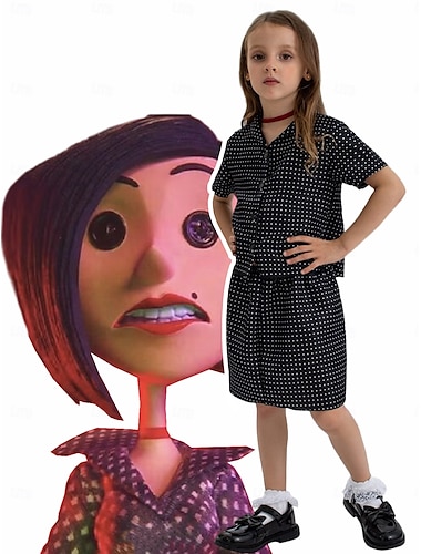  コラライン コスプレ コスプレ衣装 セット コスプレ 映画コスプレ for 女の子 子供用 マスカレード 世界本の日 性能 マスカレード