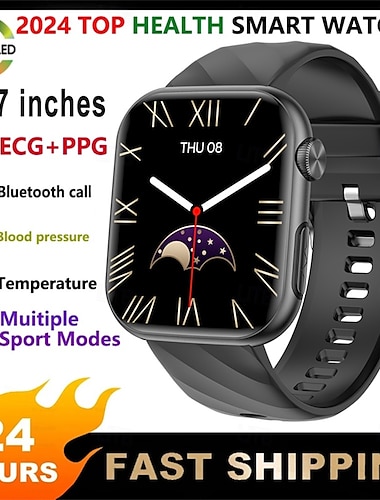  696 MT500 Smartwatch 1.97 Zoll Smart-Armband Bluetooth EKG + PPG Temperaturüberwachung Schrittzähler Kompatibel mit Android iOS Herren Freisprechanlage Nachrichterinnerung Kamera Kontrolle IP 67 48mm