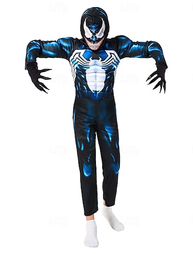  Superhjälte Gift Kostym Läskig kostym Pojkar Flickor Barn Fest Halloween Maskerad Lätt karnevalsdräkt