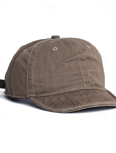  Homens Boné de beisebol Chapéu de sol Chapéu de caminhoneiro Preto Verde Tropa 100% algodão Moda Casual Rua Diário Tecido Ajustável Filtro Solar Respirável