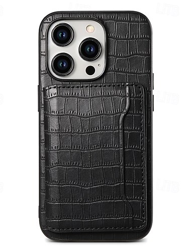  טלפון מגן עבור iPhone 17 Pro Max 17 Air 16 15 14 Pro Max Plus 13 12 11 Pro Max כיסוי אחורי עם מעמד מגנטי חריץ לכרטיס רטרו TPU עור PU