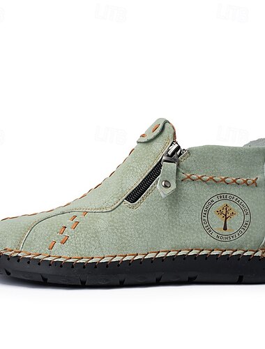  lässige hellblaue Leder-Loafer für Herren mit einzigartigen handgenähten Details und Reißverschluss, ideal für den Alltag