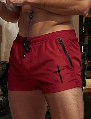  Herren kurze Sporthose Laufshorts kurze hosen Laufshorts Leichtathletik Kurze Hosen Trainingsshorts Gitter Tasche Kordelzug Elastischer Bund Kurze Hose Outdoor Sport & Natur Sportlich