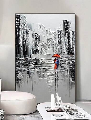  Large Abstract City Painting handmade Urban Art Painting hand painted City Skyline Painting New York Skyline oil painting New York city paintings Wall Art Large Abstract Painting