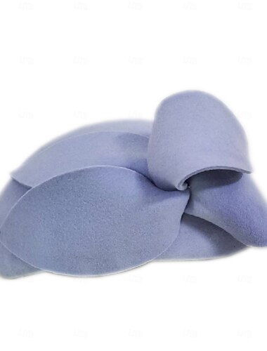  Fascinator, eleganter Kentucky-Derby-Hut, Wollmütze, klassischer einfarbiger Melbourne-Cup-Kopfschmuck für Damen