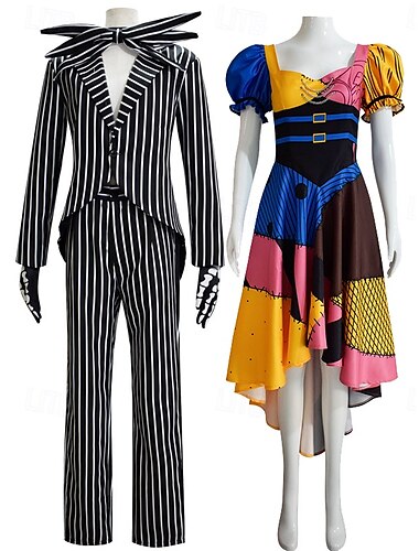  couples national lampoon's christmas vacation sally jack skellington halloween group couples costumes hommes femmes film cosplay cosplay halloween carnaval mascarade événement / fête mascarade