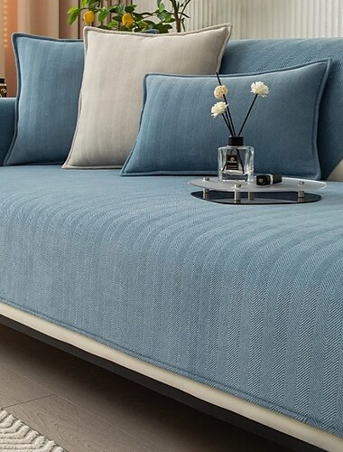  Fischgräten-Chenille-Stoff wasserdicht &Antifouling-Sofabezüge - elegantes und langlebiges Design - schützt vor Verschüttetem, Flecken und Kratzern
