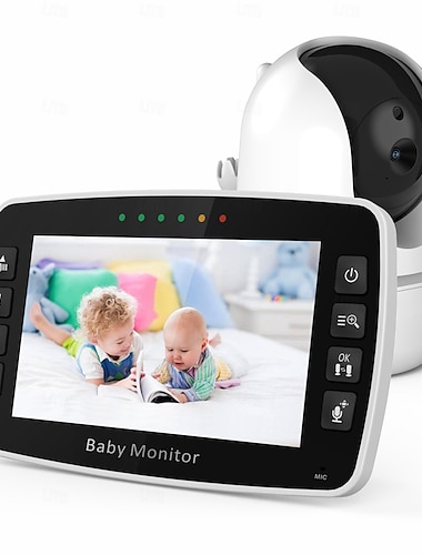  Monitor de bebé con video de 4,3 pulgadas con cámara PTZ Zoom Babyphone Cam Seguridad Protección Cámaras de vigilancia