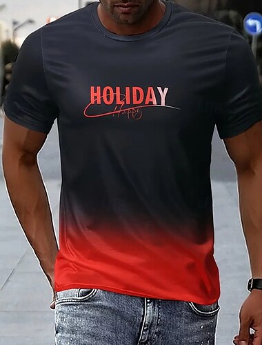  Herren T-Shirt Kurzarm Rundhalsausschnitt T-Shirt Muskel-T-Shirt Kurzarm-Shirt Außen Schnelltrocknend Trainieren Weich Schweißableitend Polyester Patchwork Rot Blau Orange Fitnessstudio Klettern