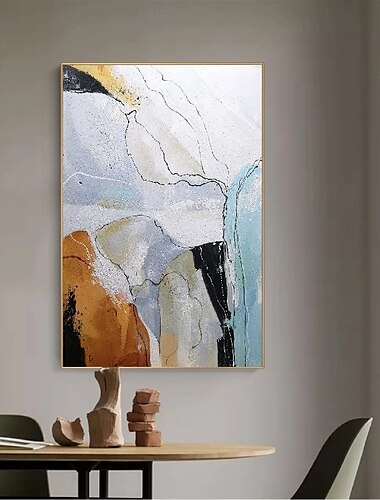  Ölgemälde handgemachtes beiges Wabi Sabi Ölgemälde handgemalte Wandkunst buntes beiges abstraktes Gemälde großes minimalistisches Wandkunst beige strukturiertes Leinwandgemälde neutrales