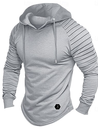  Herren Kapuzensweatshirt Taktisch Schwarz Khaki Hellgrau Mit Kapuze Einfach Sport & Outdoor Täglich Ferien Polyester Streetwear Cool Lässig Ganzjahresmode Herbst Winter Bekleidung Kapuzenpullover