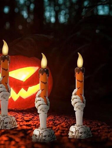  Schedel Aan / Uit Halloween Knop Batterijvoeding 3 stuks