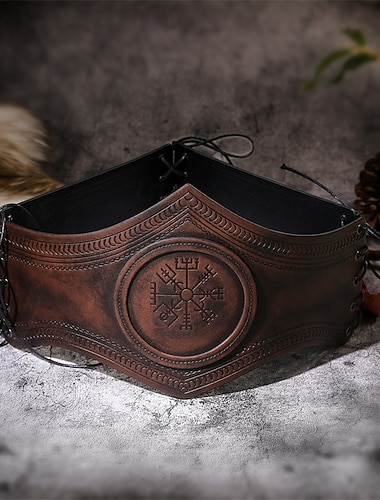  Punk och gotiskt Medeltida kostymer Renässans Midjeskärp Viking Maskeradkläder Herr Dam Unisex Viking Halloween Karnival Maskerad Renässansmässan LARP Ren Faire Vuxna Midjeskärp Alla årstider