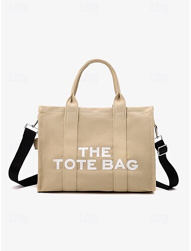  stylische blaue Canvas-Tragetasche mit abnehmbarem Schultergurt - vielseitige Handtasche für den täglichen Gebrauch
