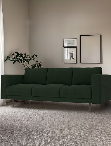  3-Sitzer Sofa-Bezug 100% Baumwolle einfarbig gesteppte Baumwollbezüge