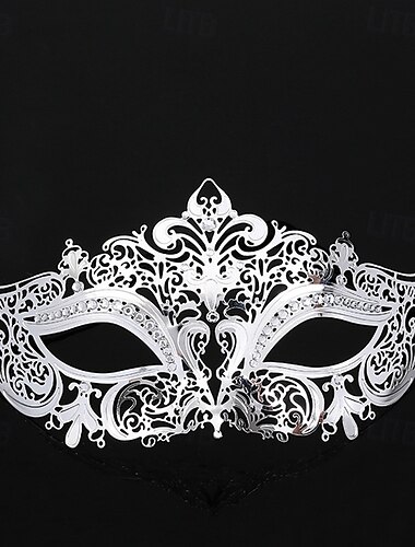  Griechische Göttin ROMAN Karnevalsmaske Maske Venezianische Maske Columbina Erwachsene Damen Metall Legierung Sexy Kostüm Halbes Gesicht Party Maskerade Karneval von Venedig Halloween Karneval