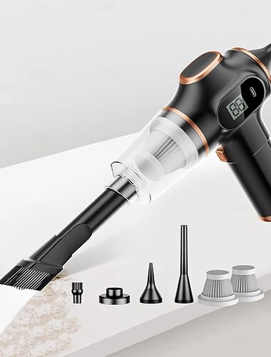  Aspiradora de coche, mini limpiador de alta potencia para detalles de coche, pantalla de potencia, aspiradora de coche de alta potencia de succión para vehículos, hogar, alfombras de coche, escaleras,
