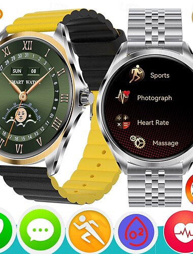  696 TN88 Relógio inteligente 1.43 polegada Pulseira inteligente Bluetooth Podômetro Aviso de Chamada Monitor de Sono Compatível com Android iOS Feminino Masculino Chamadas com Mão Livre Lembrete de