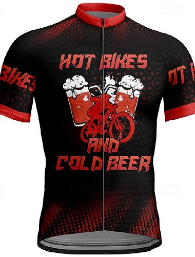  Homme Maillot Velo Cyclisme Manche Courte Cyclisme Tee-shirt Maillot avec 3 poches arrière VTT Vélo tout terrain Respirable Séchage rapide Conception anatomique Mèche Jaune Rouge Bleu Des sports