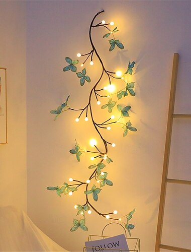  LED-Schmetterlingsrankenlampe, Baumzweiglampe mit flexibler Form, Schmetterlingsranken-Streifenlampe für Innendekoration, Wanddekoration, romantische Atmosphäre, Nachtlicht,