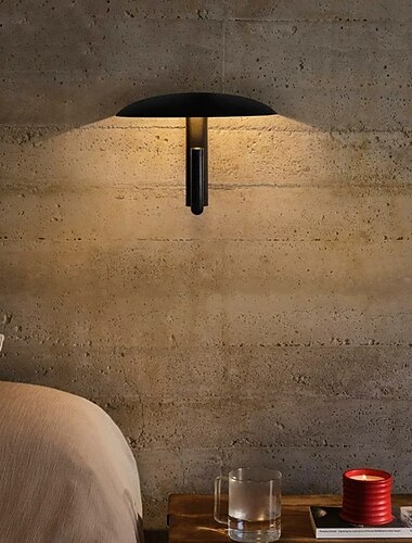  LED 屋内壁ライト 無段階調光 1 ライト クリエイティブ マッシュルーム アルミニウム合金壁ランプ 2W 北欧スタイル 壁ライト ショップ カフェ用 110-240V リモコンで調光可能