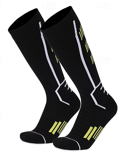  Unisex Socken Kompressionssocken Radsocken Sportsocken Sportsocken Camping / Wandern Outdoor Sport Radfahren / Fahrrad Fahrrad / Radsport rutschfest warm rutschhemmend 1 Paar Streifen Baumwolle