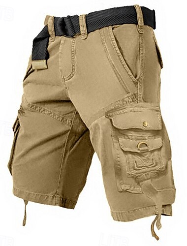  Homme Short Cargo Shorts de Randonnée Multi poche Poids Léger Plein Camouflage Respirable Extérieur Longueur genou Casual Usage quotidien Shorts Cargo Casual Sport Vert militaire Noir Micro-élastique